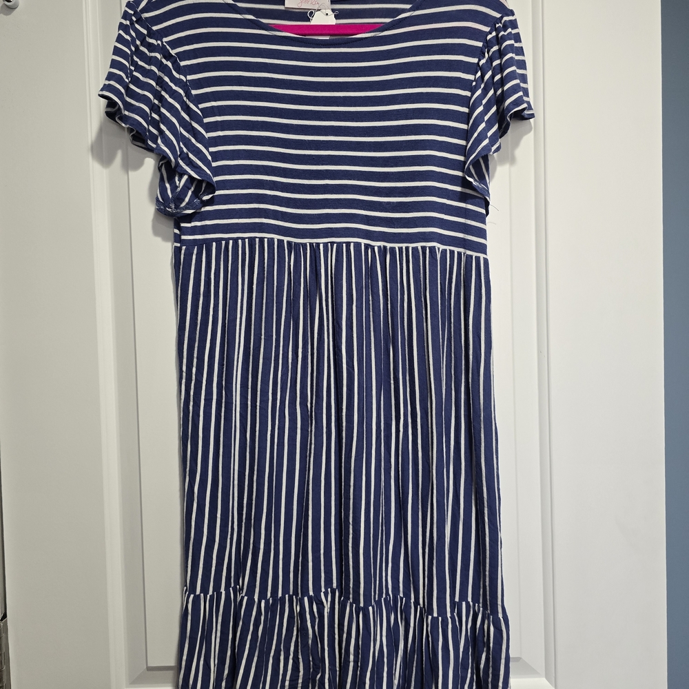 Striped Navy and White Women's Dress